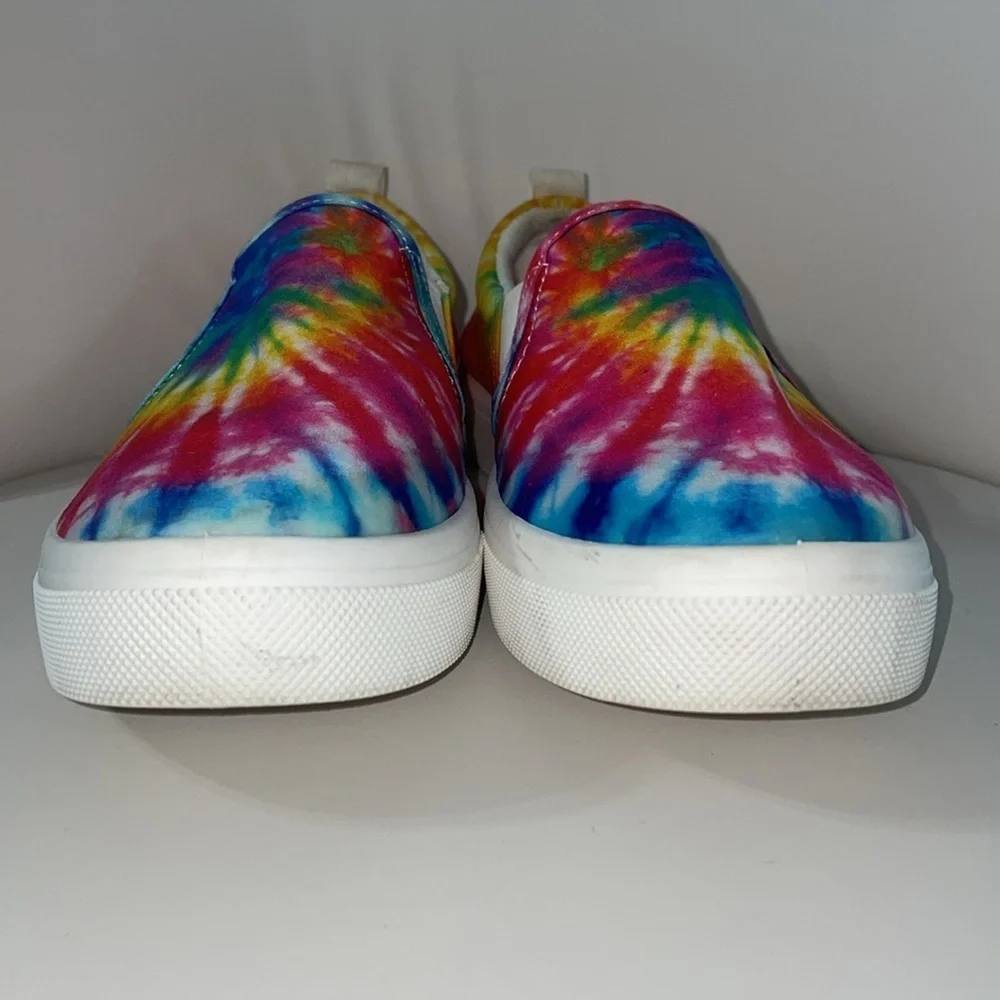 Skechers Poppy Hippy Hype Women Size 7.5 Rainbow Tie Dye Canvas Sneaker Shoe